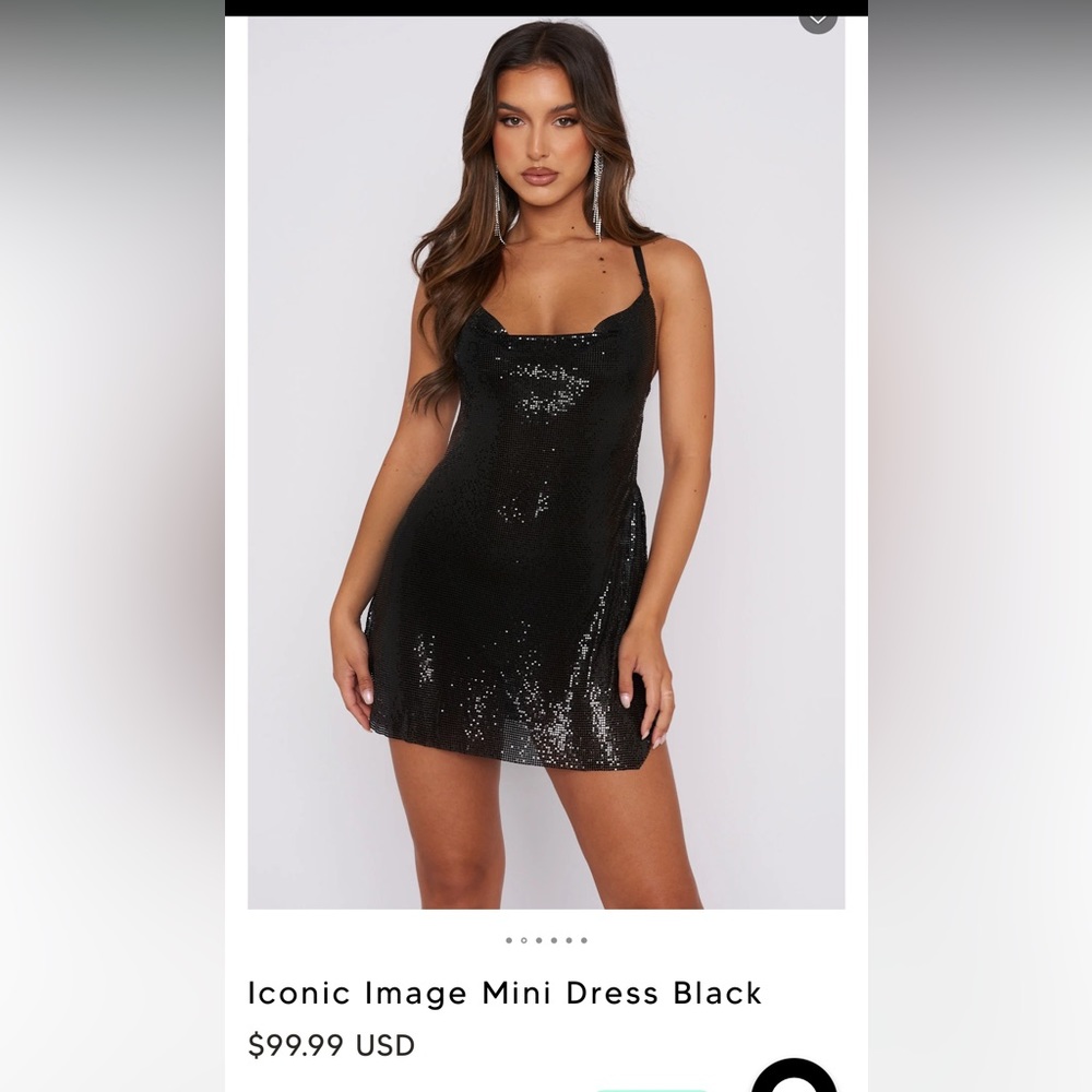 White fox black dress